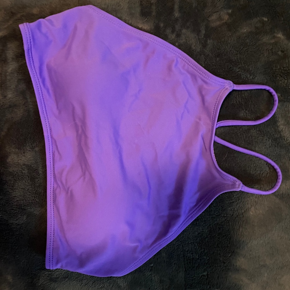 Purple halter top bathing suit